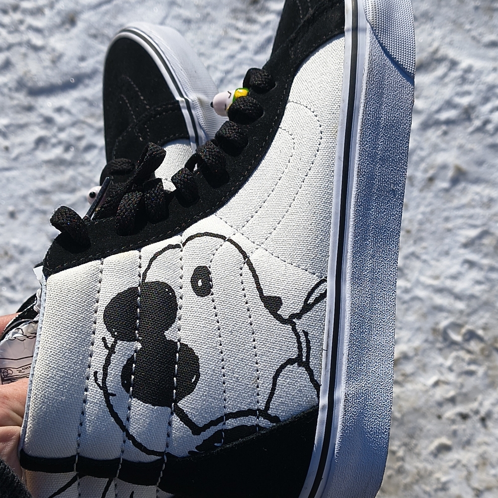 Black and White High-Top Sneakers